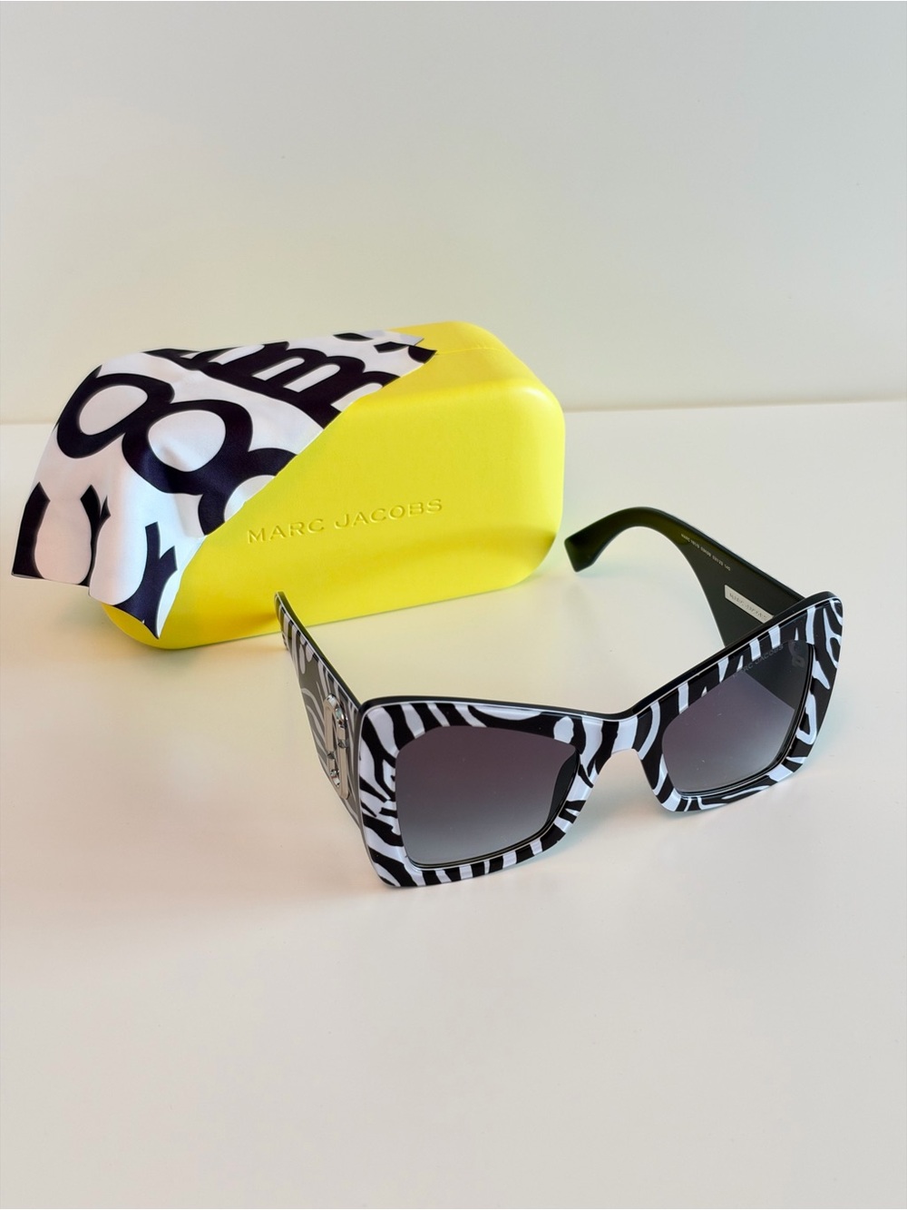 Marc Jacobs Zebra-Print Black & White Square Sunglasses MARC 761/S